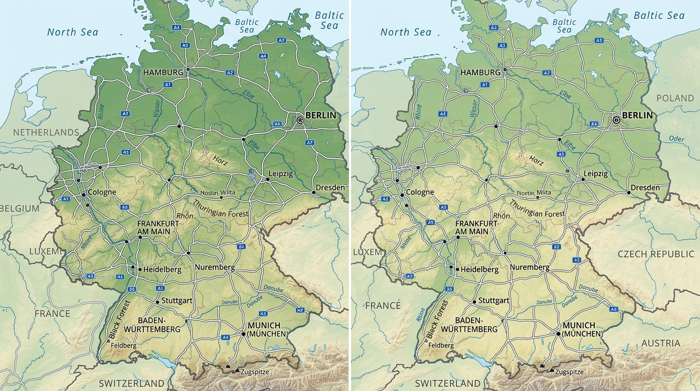 Deutschland-Zielkarte mit Metropolregionen